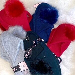 Victoria’s Secret Pom Pom Slippers